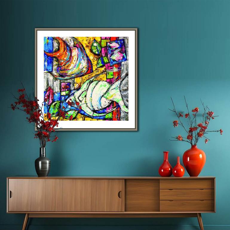 Original Abstract Painting by Artist Gurdish Pannu