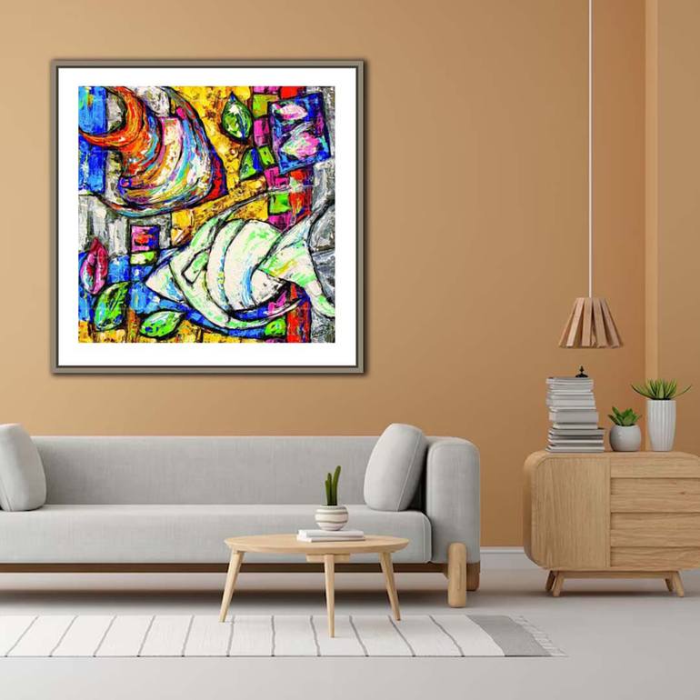 Original Abstract Painting by Artist Gurdish Pannu
