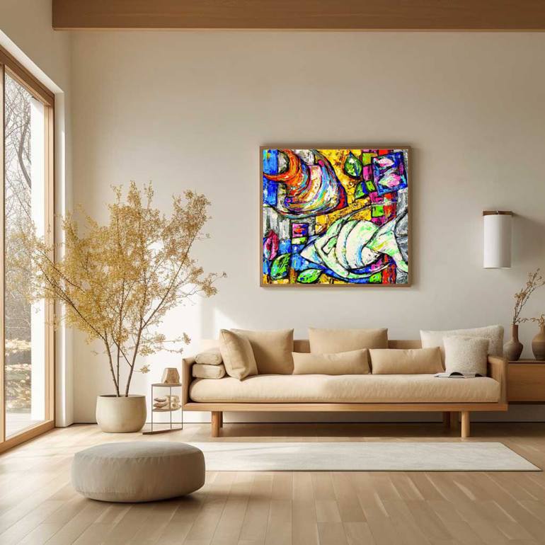 Original Abstract Painting by Artist Gurdish Pannu