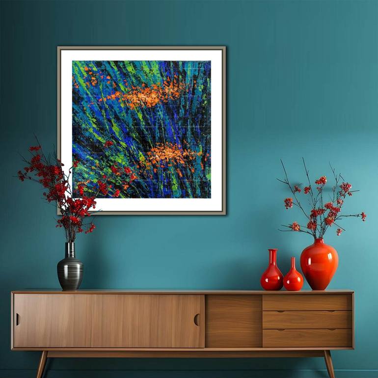 Original Fine Art Abstract Painting by Artist Gurdish Pannu