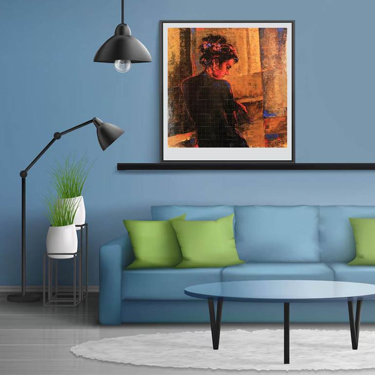 Original Abstract Nude Painting by Artist Gurdish Pannu