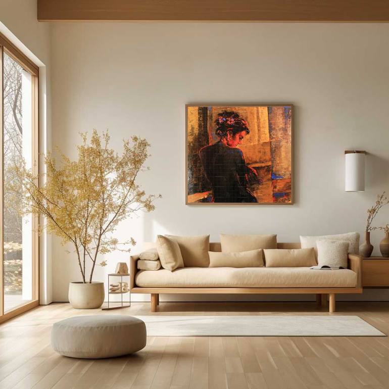 Original Abstract Nude Painting by Artist Gurdish Pannu