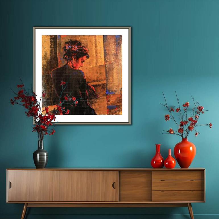 Original Abstract Nude Painting by Artist Gurdish Pannu