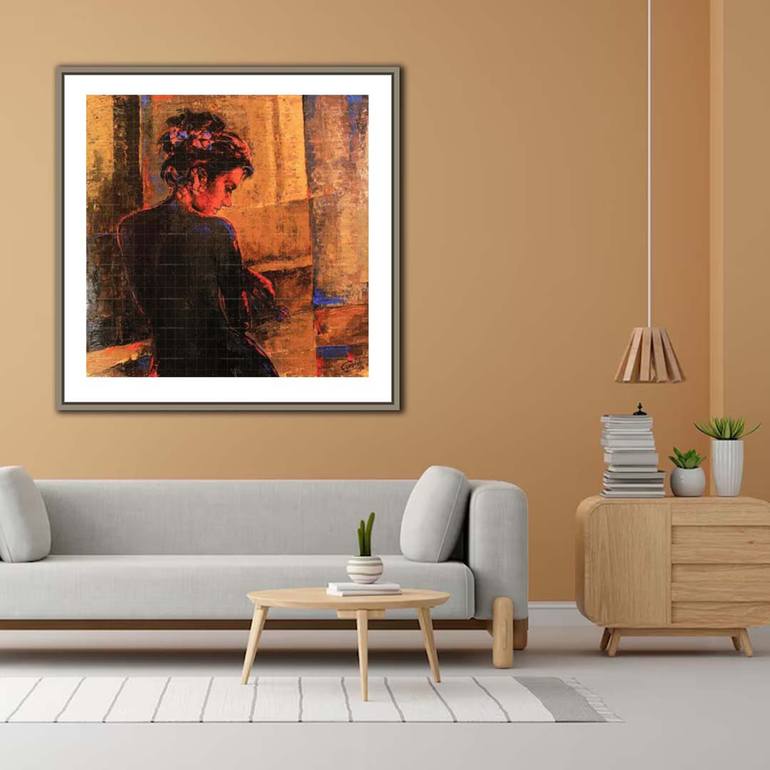 Original Abstract Nude Painting by Artist Gurdish Pannu