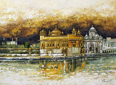 Original Abstract Architecture Paintings by Artist Gurdish Pannu