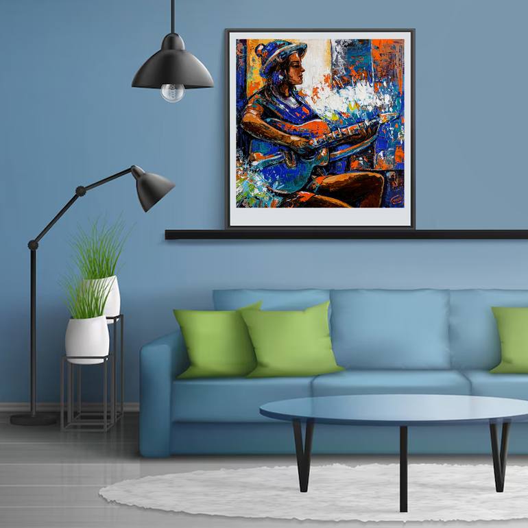 Original Conceptual Music Painting by Artist Gurdish Pannu