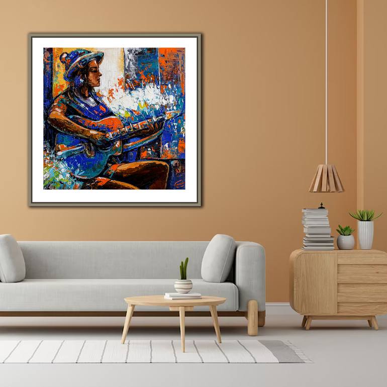 Original Conceptual Music Painting by Artist Gurdish Pannu