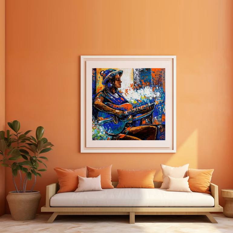 Original Conceptual Music Painting by Artist Gurdish Pannu