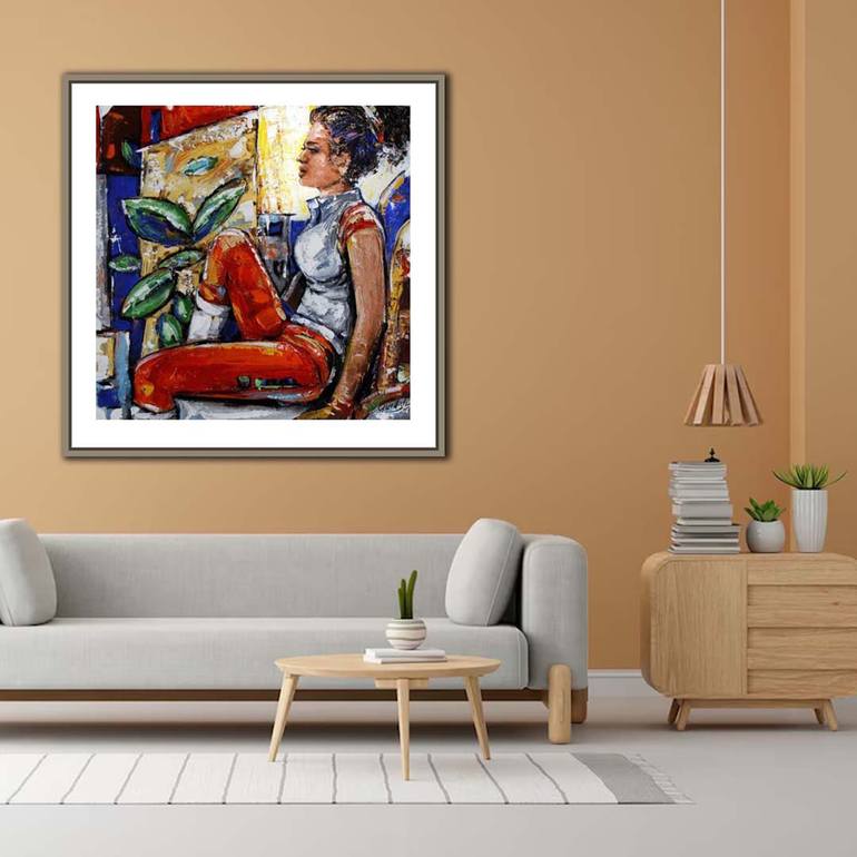 Original Figurative Abstract Painting by Artist Gurdish Pannu