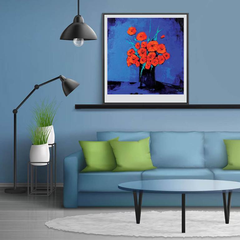 Original Realism Floral Painting by Artist Gurdish Pannu