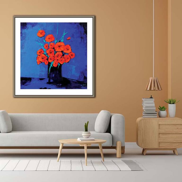 Original Realism Floral Painting by Artist Gurdish Pannu