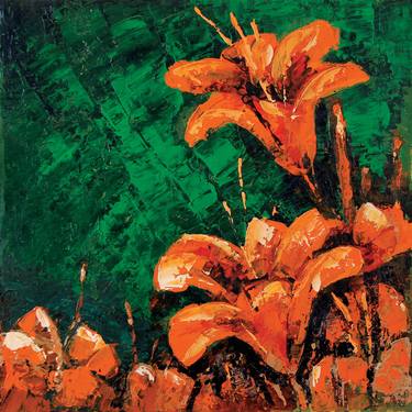 Print of Floral Paintings by Artist Gurdish Pannu