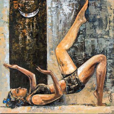 Original Figurative Women Paintings by Artist Gurdish Pannu