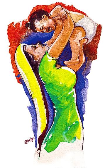 Print of Folk Love Paintings by Artist Gurdish Pannu