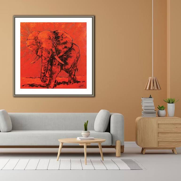 Original Abstract Animal Painting by Artist Gurdish Pannu