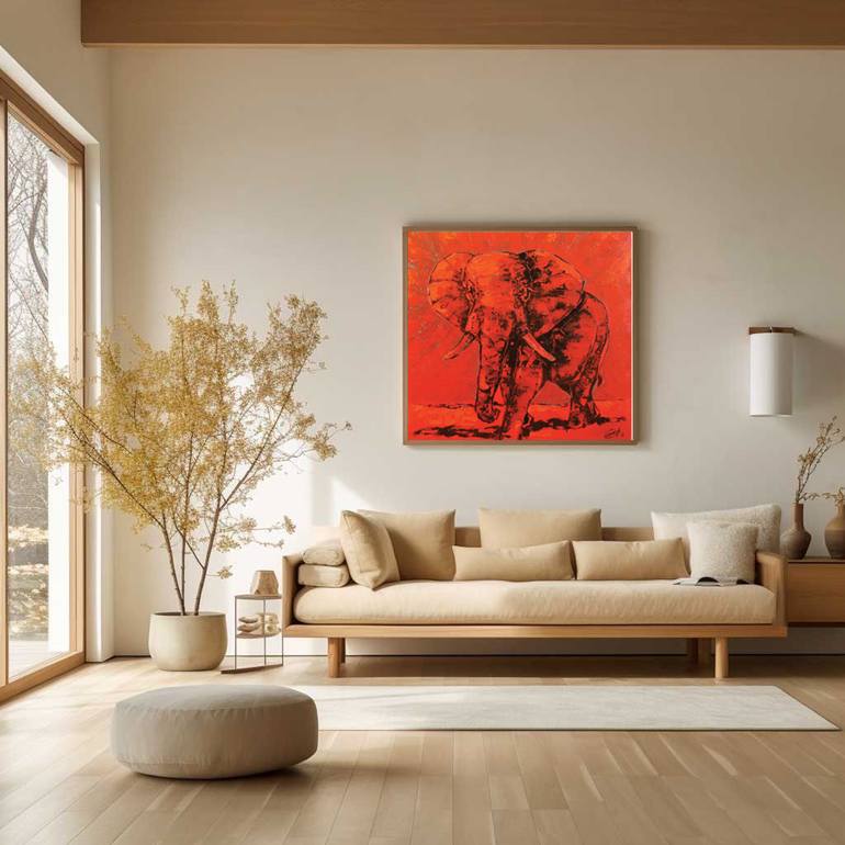 Original Abstract Animal Painting by Artist Gurdish Pannu