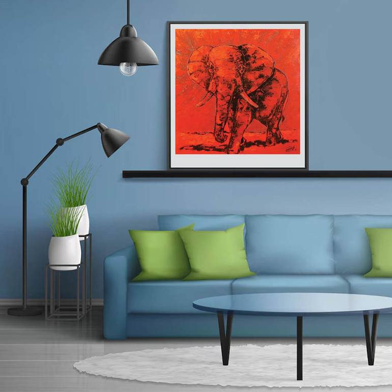Original Abstract Animal Painting by Artist Gurdish Pannu