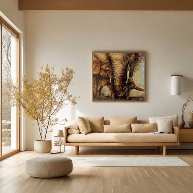 Original Abstract Animal Painting by Artist Gurdish Pannu