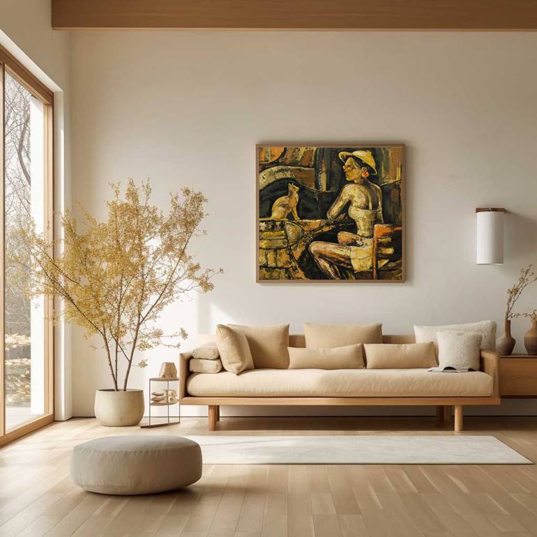 Original Figurative People Painting by Artist Gurdish Pannu