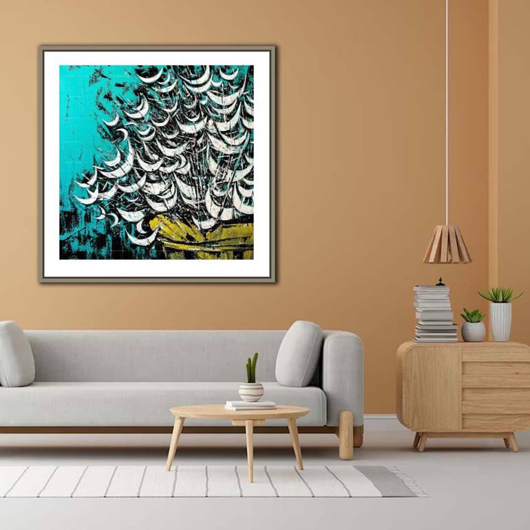 Original Abstract Nature Painting by Artist Gurdish Pannu