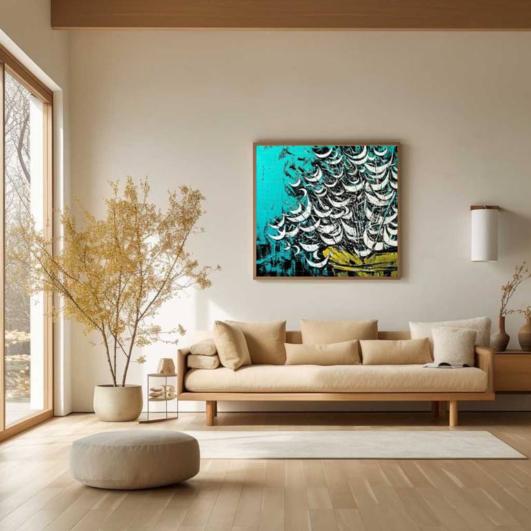 Original Abstract Nature Painting by Artist Gurdish Pannu