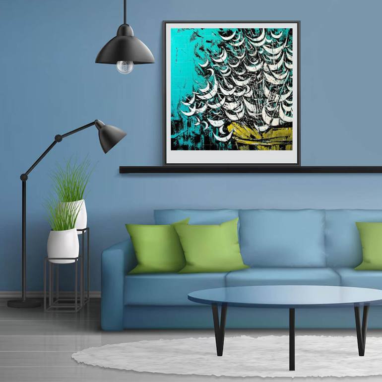 Original Abstract Nature Painting by Artist Gurdish Pannu