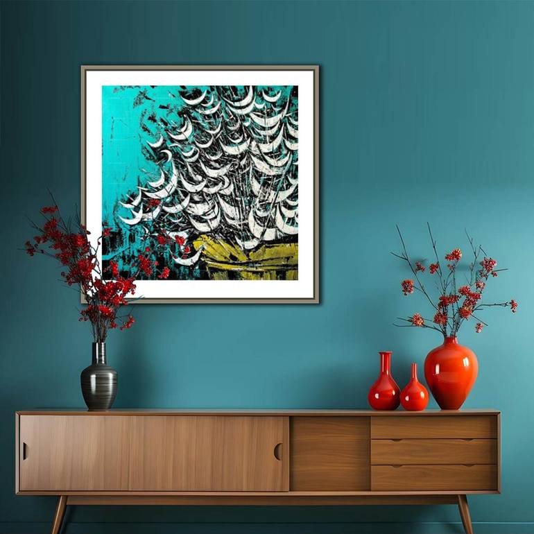 Original Abstract Nature Painting by Artist Gurdish Pannu