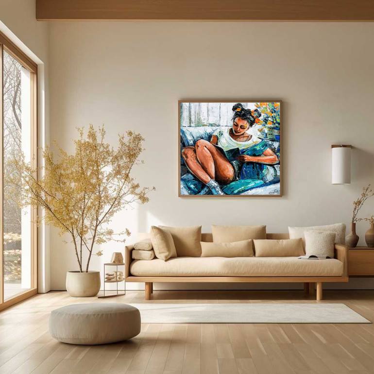 Original Figurative Women Painting by Artist Gurdish Pannu