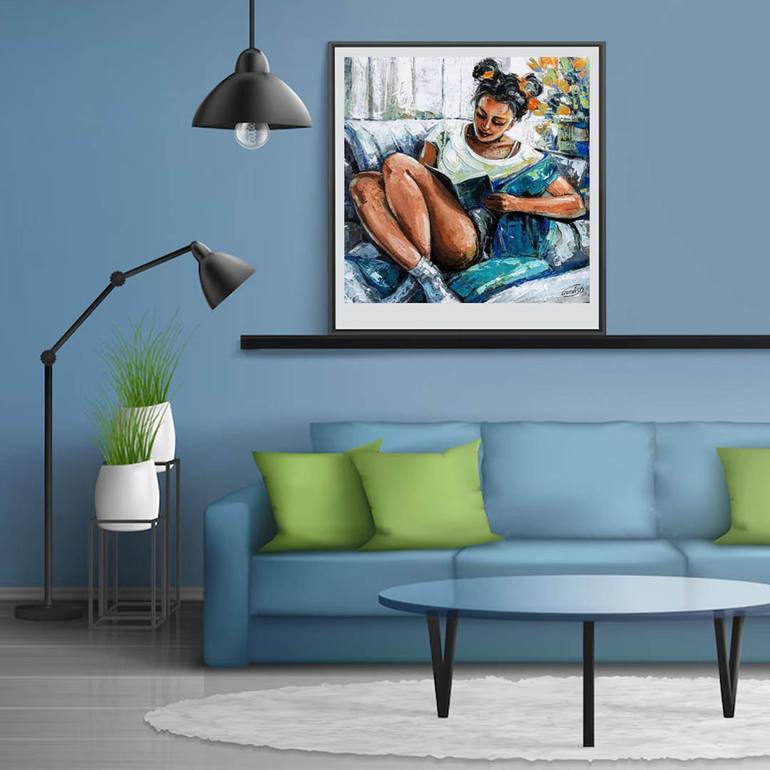Original Figurative Women Painting by Artist Gurdish Pannu