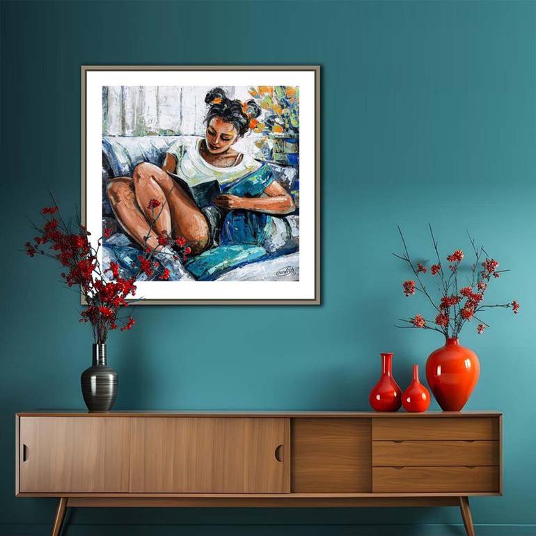 Original Figurative Women Painting by Artist Gurdish Pannu