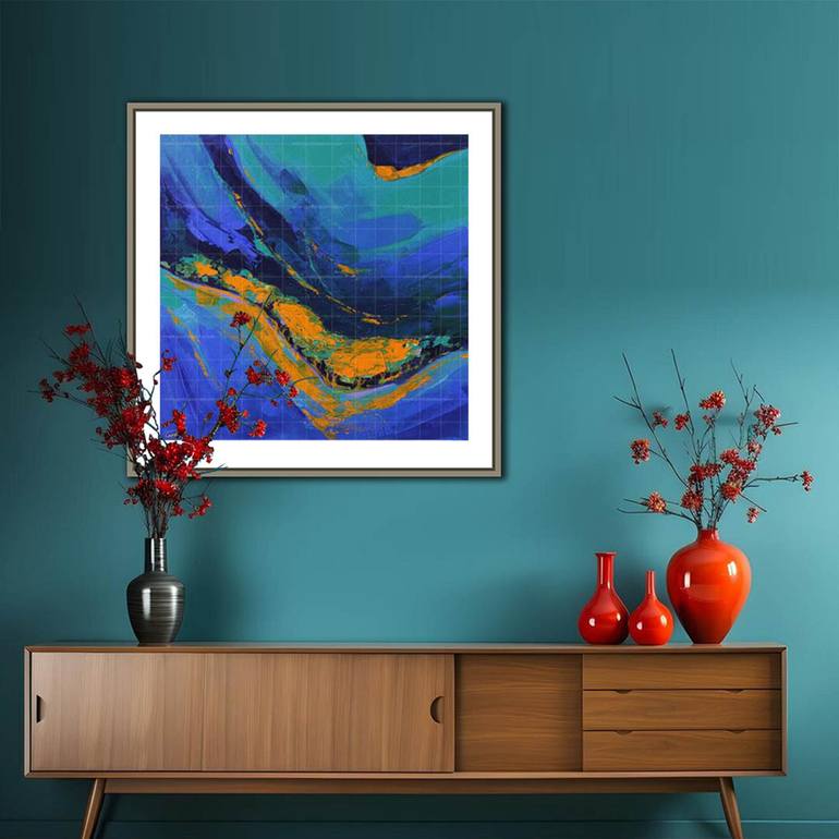Original Abstract Nature Painting by Artist Gurdish Pannu