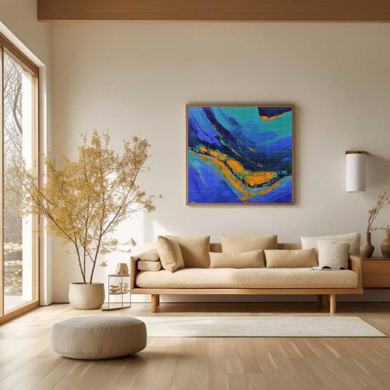 Original Abstract Nature Painting by Artist Gurdish Pannu