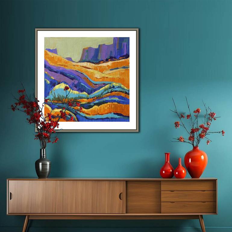 Original Abstract Nature Painting by Artist Gurdish Pannu