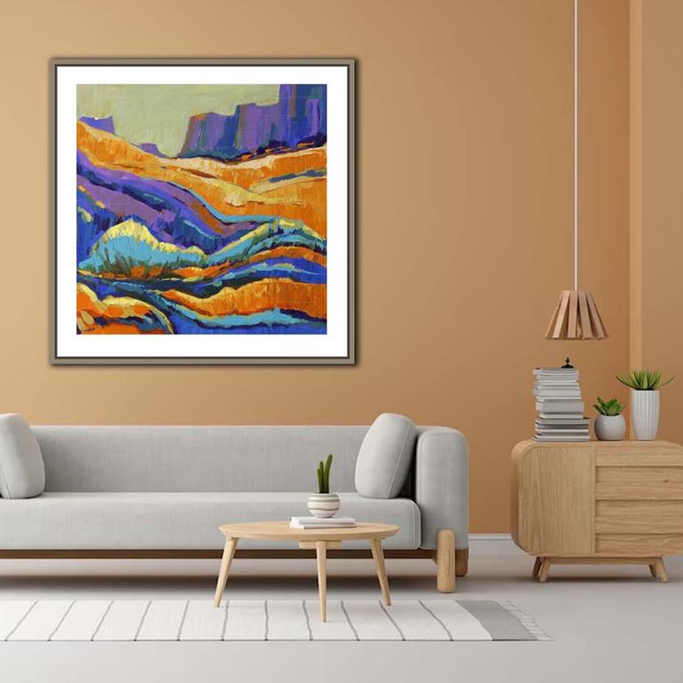 Original Abstract Nature Painting by Artist Gurdish Pannu