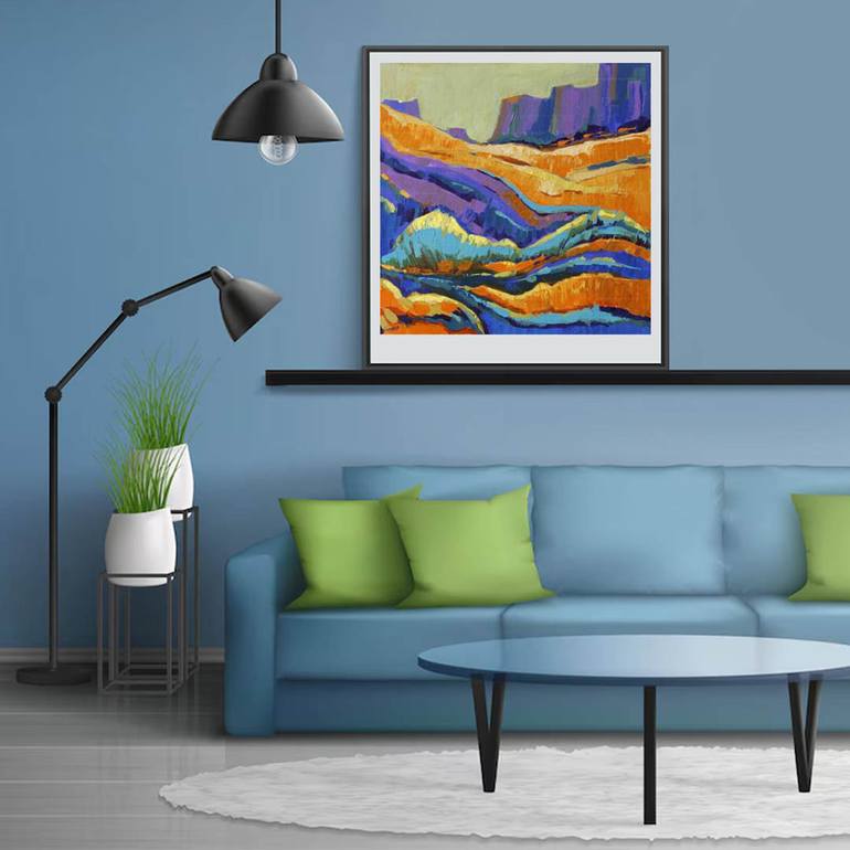 Original Abstract Nature Painting by Artist Gurdish Pannu