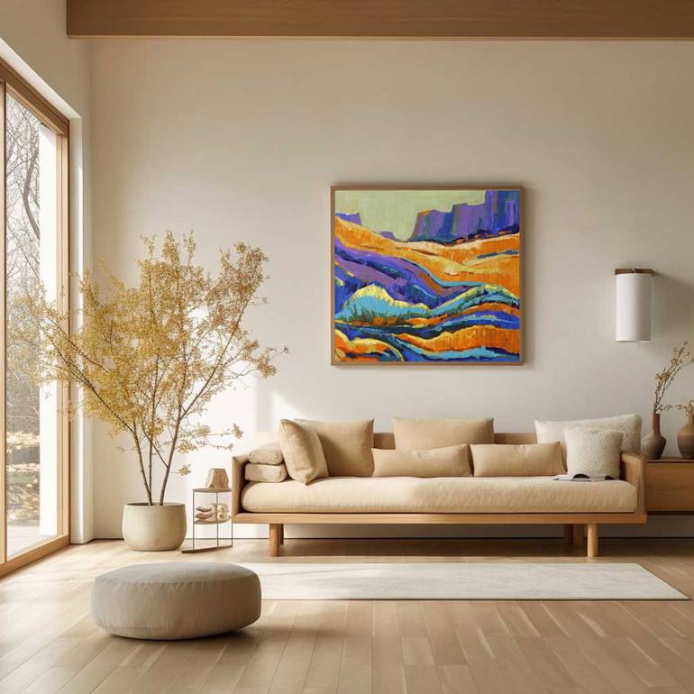 Original Abstract Nature Painting by Artist Gurdish Pannu