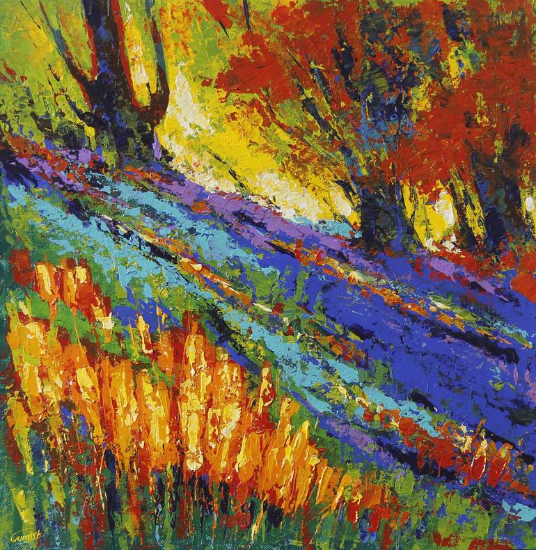 Print of Abstract Garden Paintings by Artist Gurdish Pannu