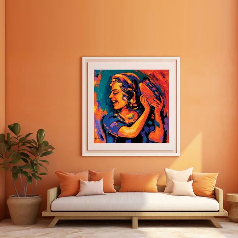 Original Figurative Women Painting by Artist Gurdish Pannu