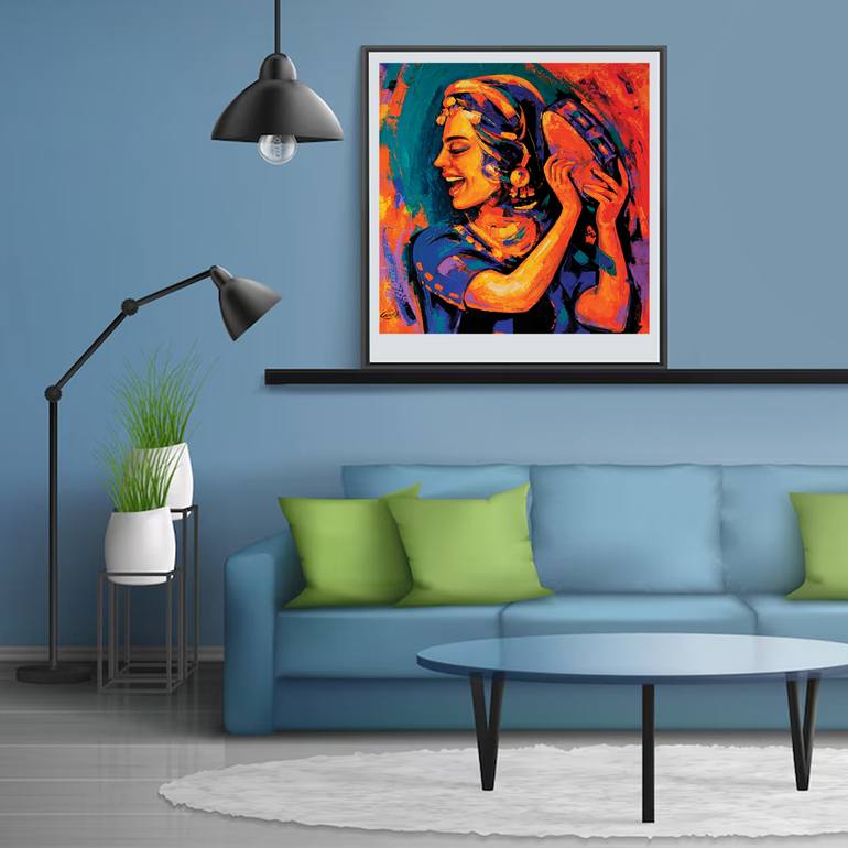Original Figurative Women Painting by Artist Gurdish Pannu