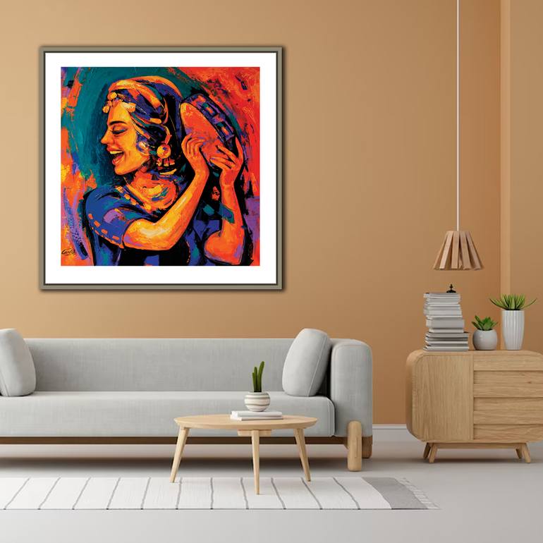 Original Figurative Women Painting by Artist Gurdish Pannu