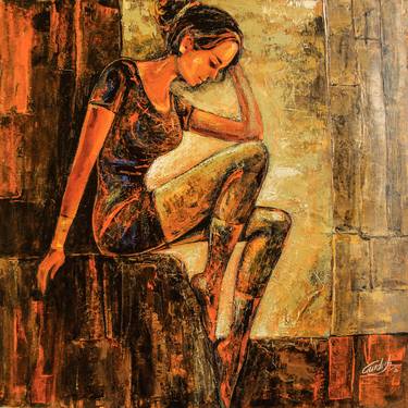 Print of Abstract Women Paintings by Artist Gurdish Pannu