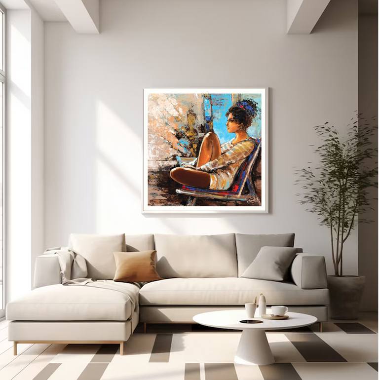 Original Abstract Expressionism Women Painting by Artist Gurdish Pannu