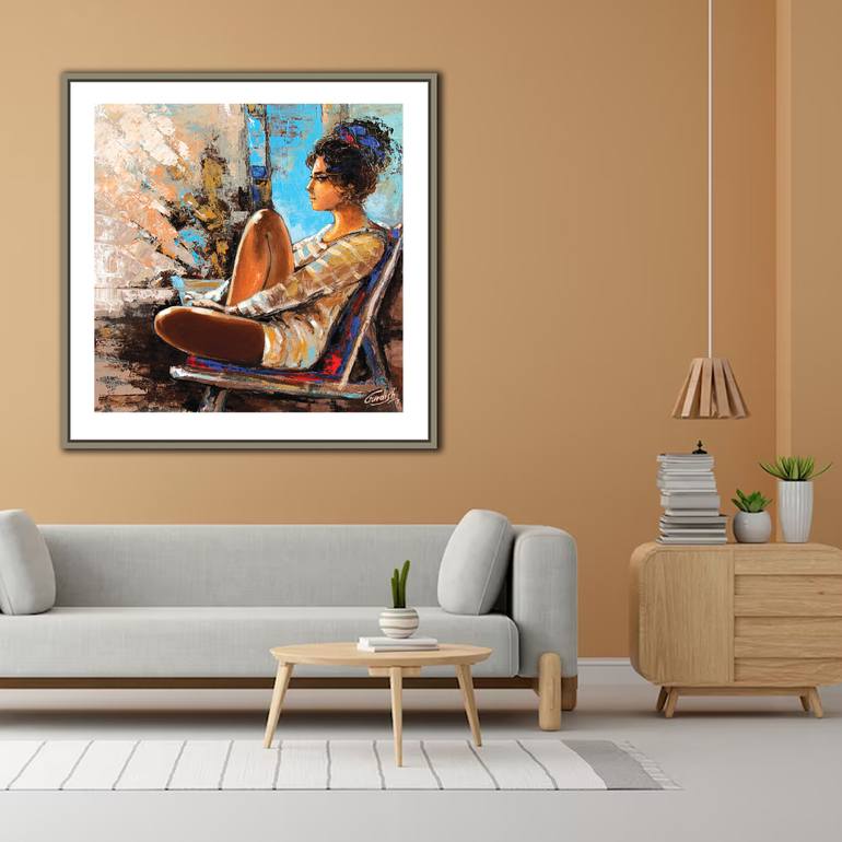 Original Abstract Expressionism Women Painting by Artist Gurdish Pannu