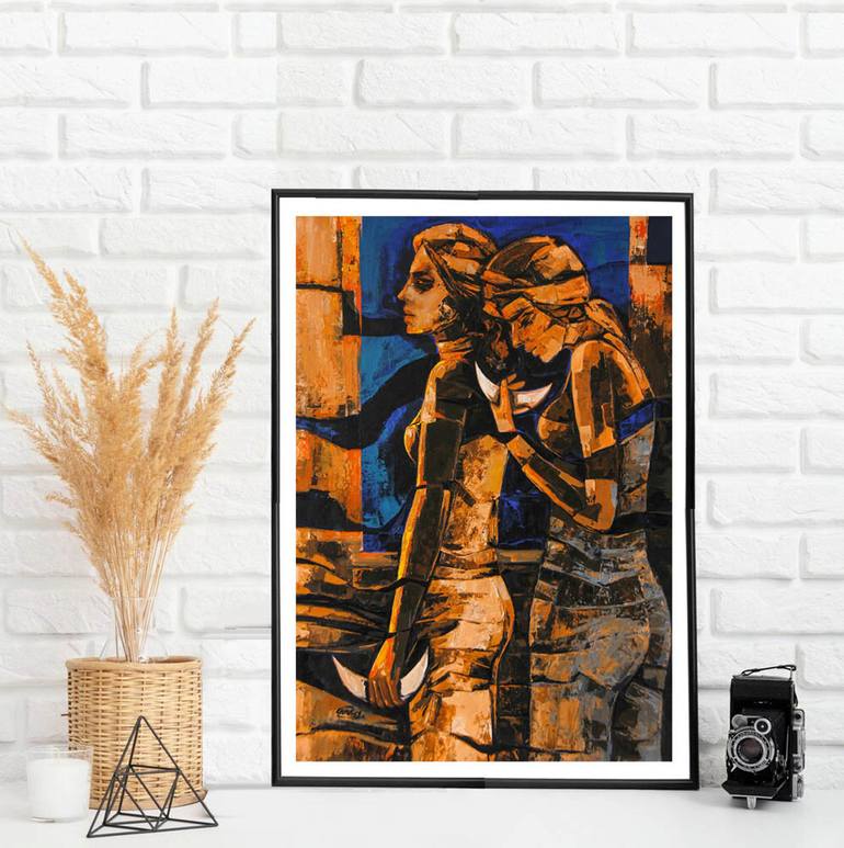 Original Expressionism Abstract Painting by Artist Gurdish Pannu