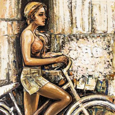 Print of Bicycle Paintings by Artist Gurdish Pannu