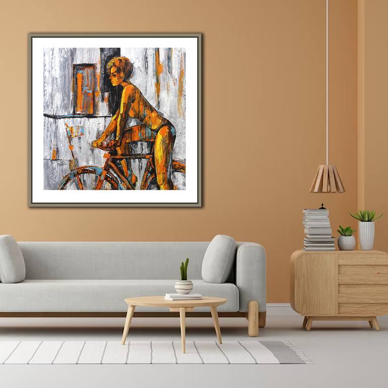 Original Abstract Women Painting by Artist Gurdish Pannu