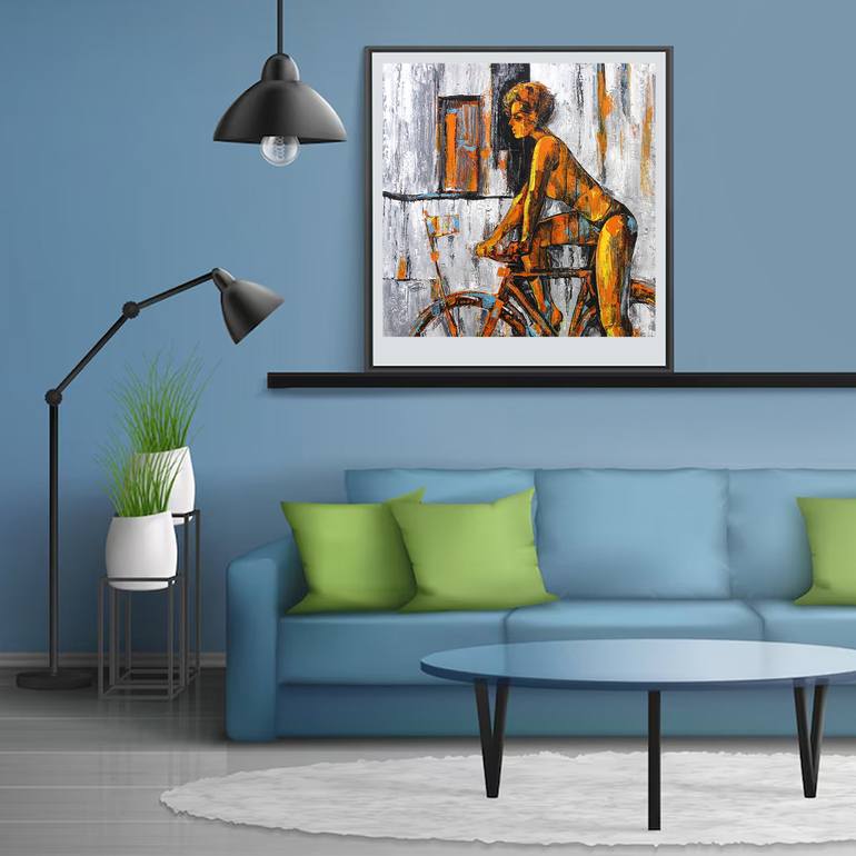 Original Abstract Women Painting by Artist Gurdish Pannu