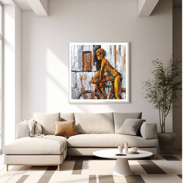 Original Abstract Women Painting by Artist Gurdish Pannu
