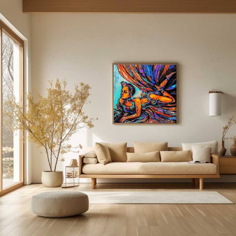 Original Abstract Expressionism Love Painting by Artist Gurdish Pannu