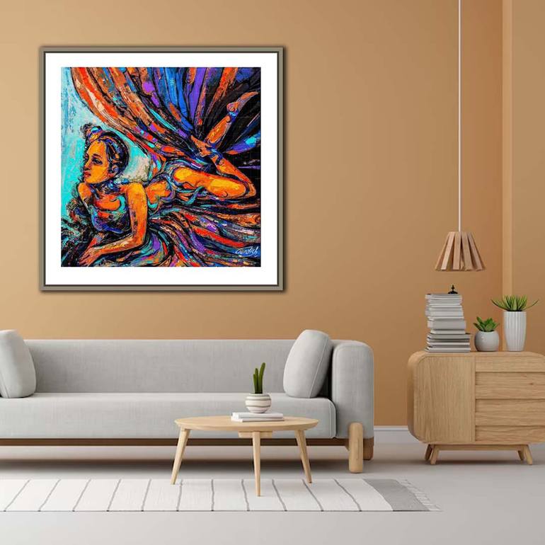 Original Abstract Expressionism Love Painting by Artist Gurdish Pannu